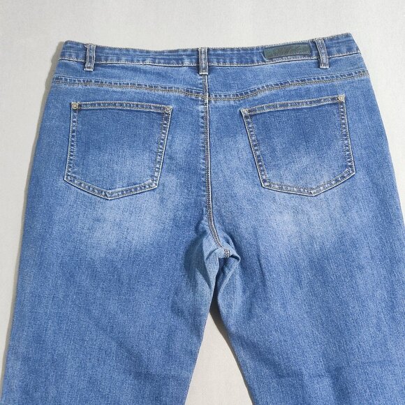 Buffalo jeans high rise straight leg women's size 12 medium washed denim blue - Picture 4 of 14